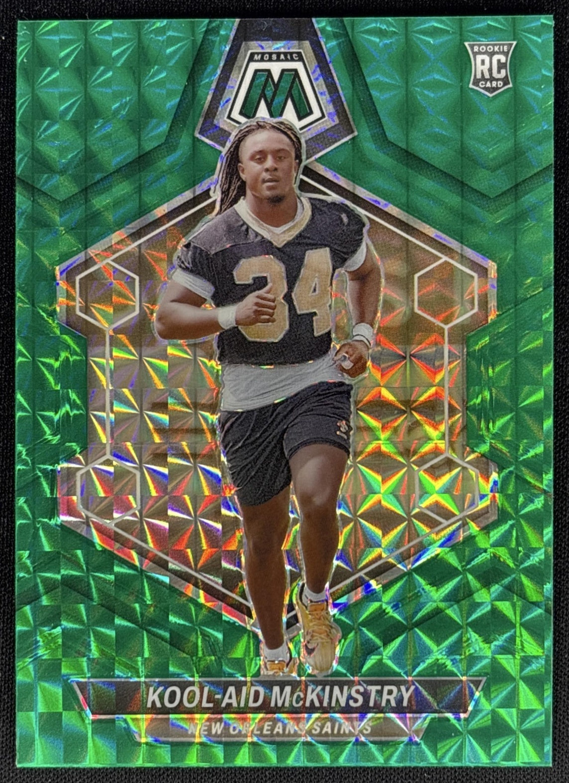 Kool-Aid McKinstry 2024 Panini Mosaic Green Prizm Saints Sports Trading Card