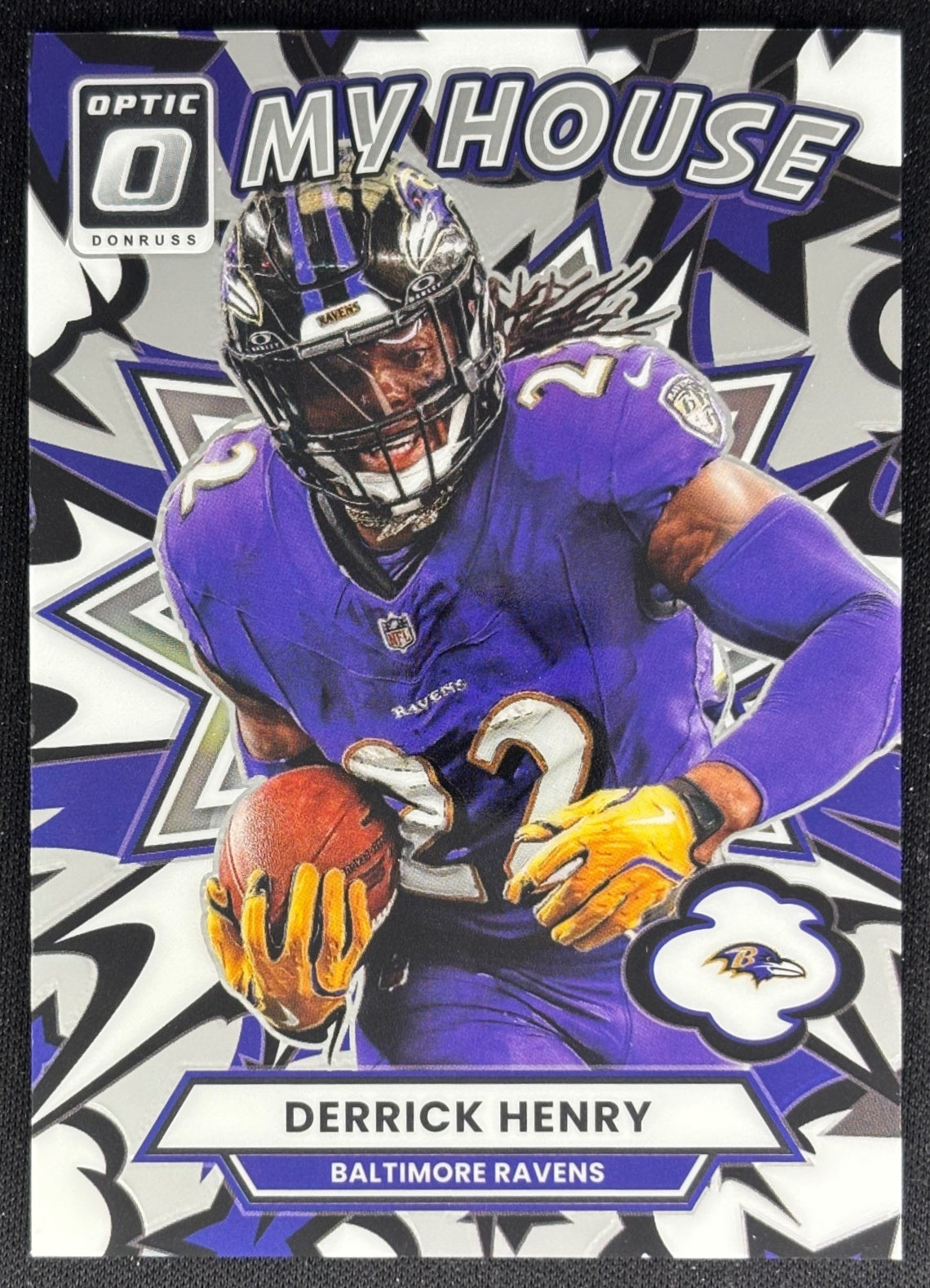 Derrick Henry 2025 Panini Donruss Optic My House! Ravens Sports Trading Cards