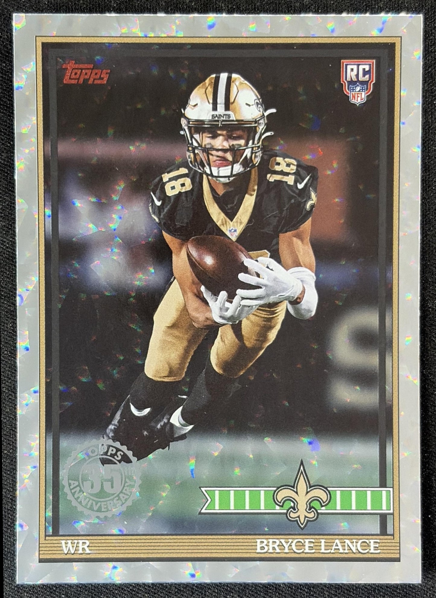 Bryce Lance 2026 Topps 1991 Rookie Crackle Foil Saints front