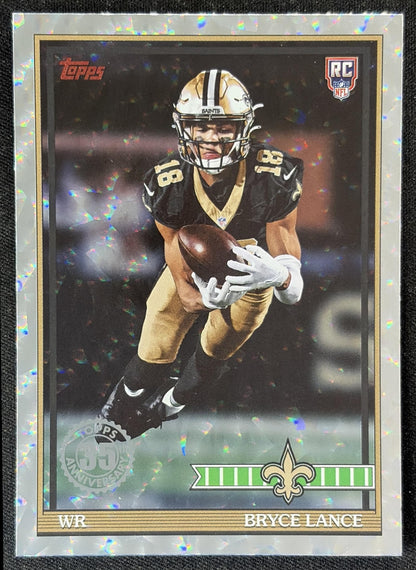 Bryce Lance 2026 Topps 1991 Rookie Crackle Foil Saints front