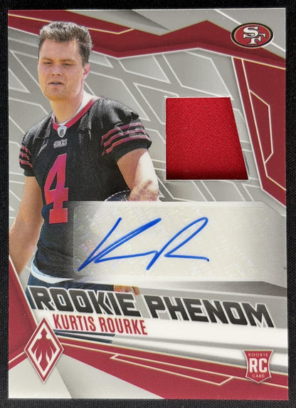 Kurtis Rourke 2025 Panini Phoenix Rookie Phenoms Jersey Auto /249 49ers