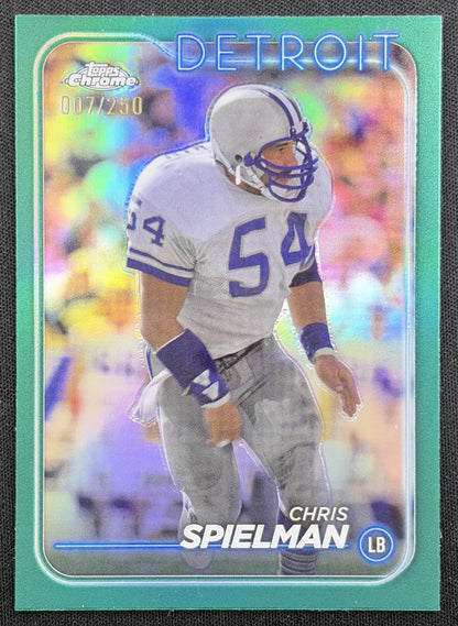 Chris Spielman 2024 Topps Chrome Teal Refractor /250 Lions