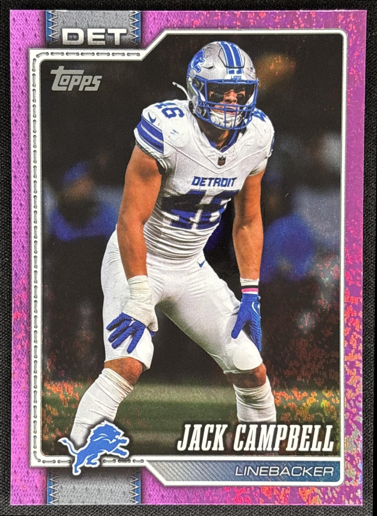 Jack Campbell 2026 Topps Pink Diamante Foil Lions