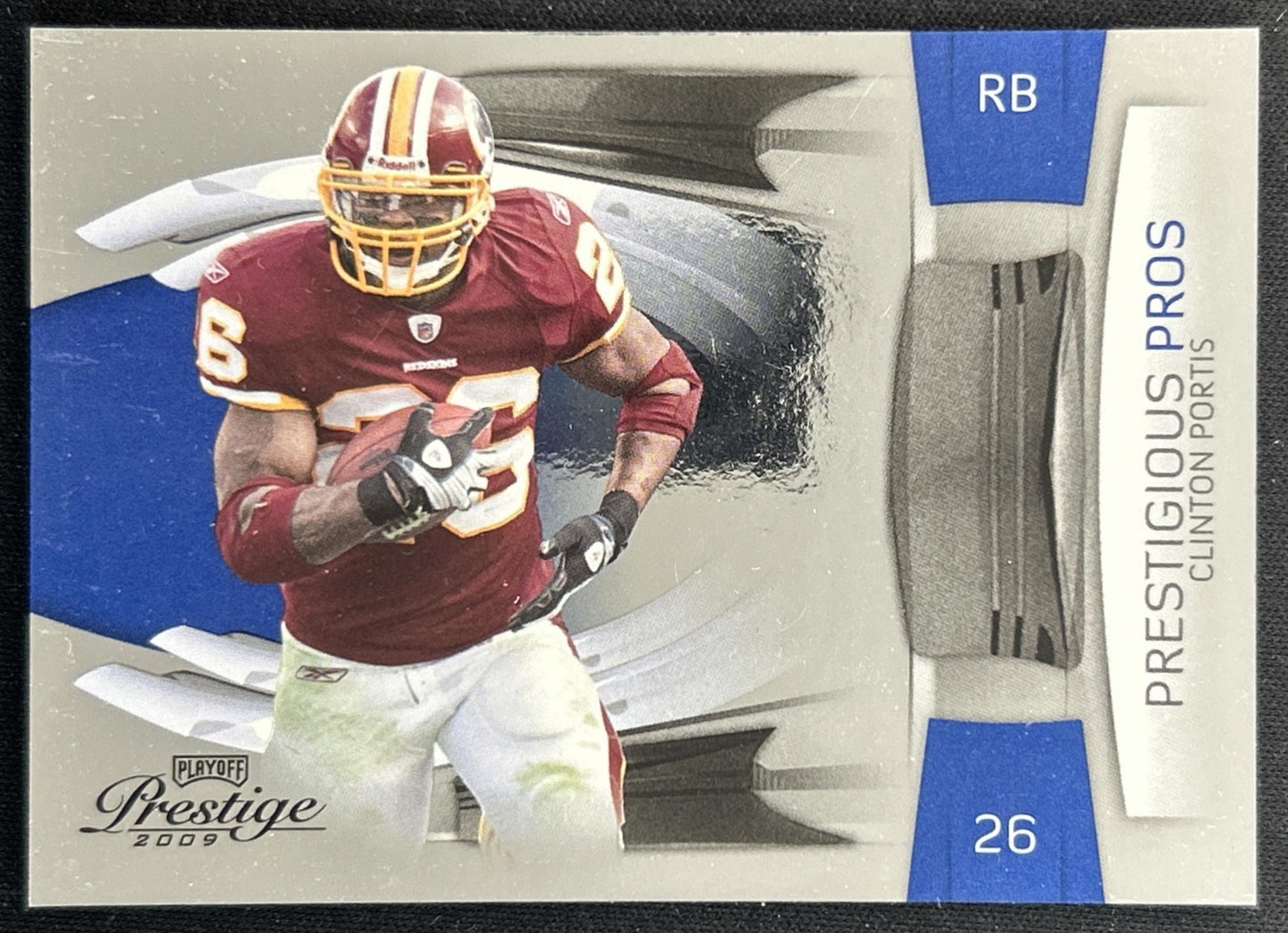 Clinton Portis 2009 Panini Playoff Prestige Prestigious Pros Blue /1000 Redskins