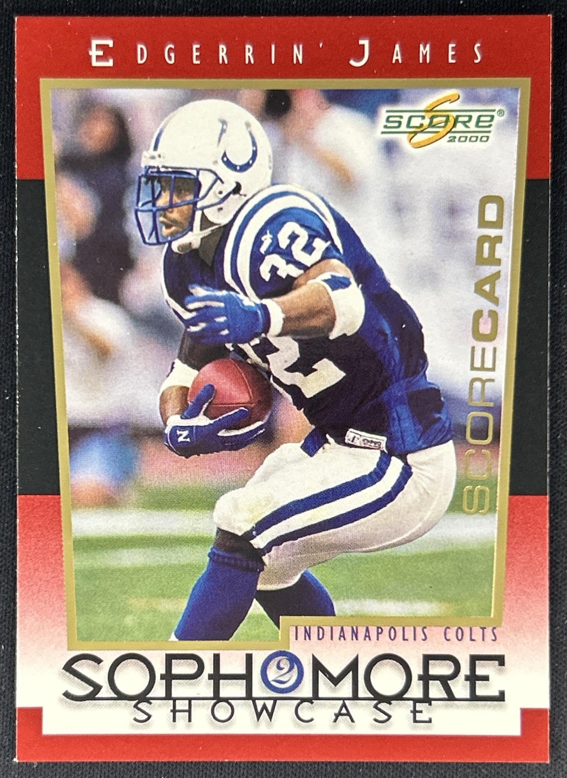Edgerrin James 2000 Score Scorecard /2000 Colts front