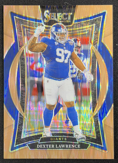 Dexter Lawrence 2024 Panini Select Concourse Copper Prizm Shock /299 Giants