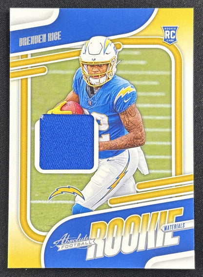 Brenden Rice 2024 Panini Absolute Rookie Materials Chargers