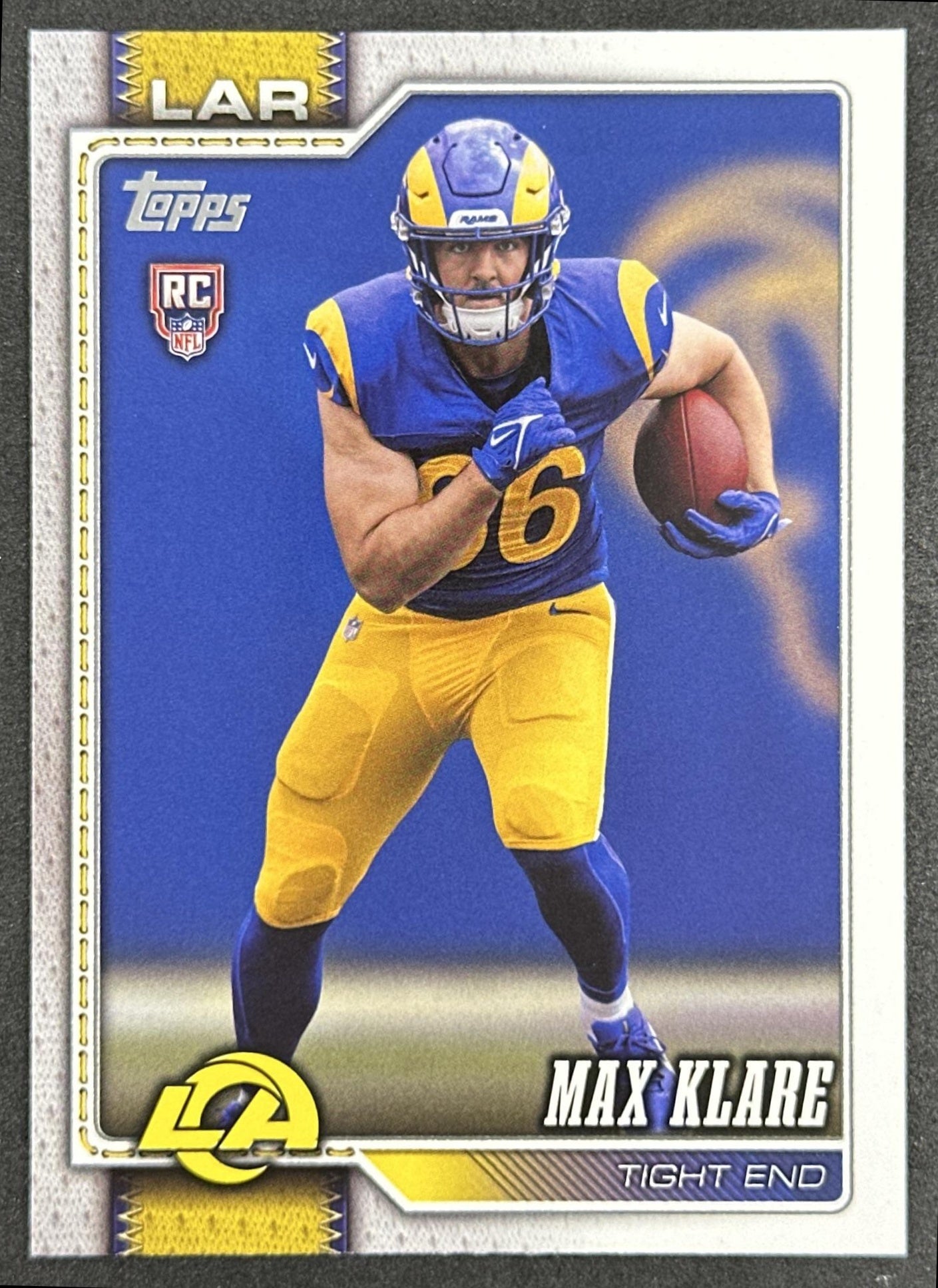 Max Klare 2026 Topps Flagship Rookie Rams Sports Trading Card