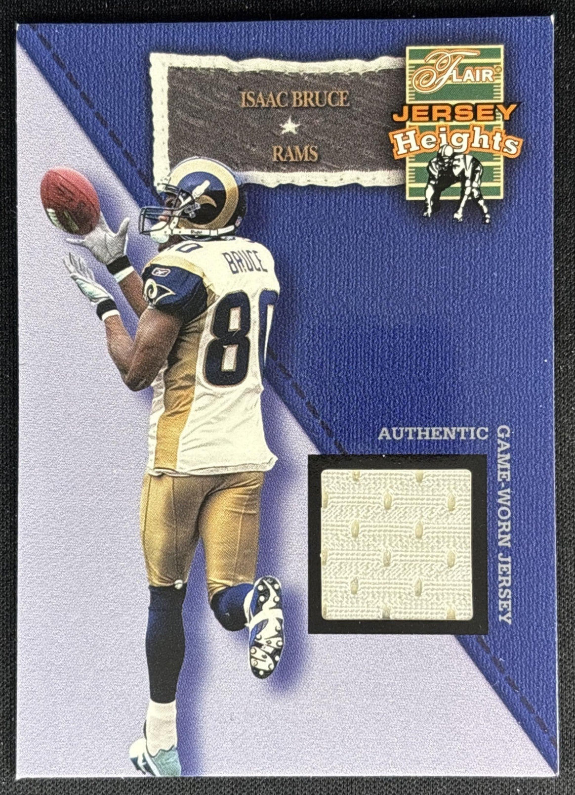 Isaac Bruce 2002 Fleer Flair Jersey Heights Jerseys