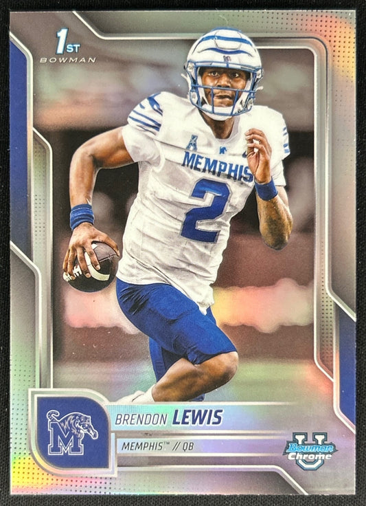 Brendon Lewis 2025 Chrome University Prospects Refractor Tigers Sports Trading Cards