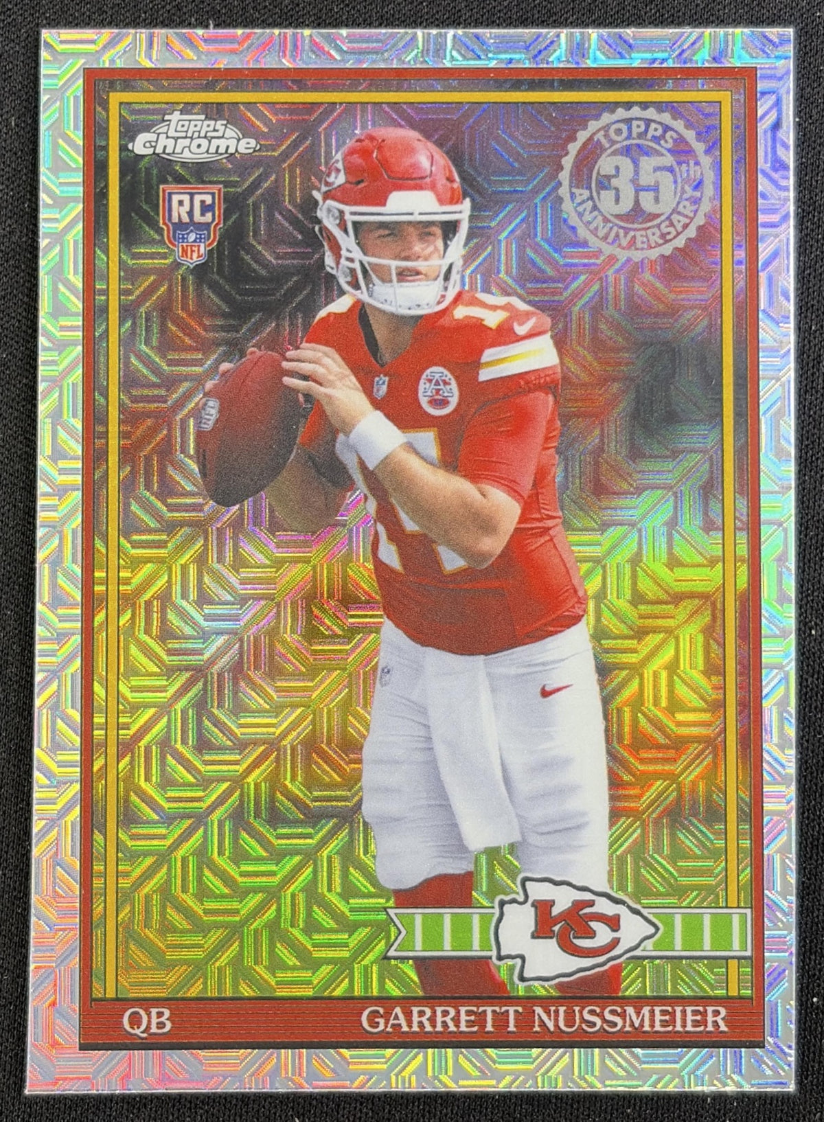 Garrett Nussmeier 2026 Topps 1991 Chrome Rookie Mojo Refractor Chiefs