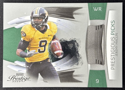 Jeremy Maclin 2009 Panini Playoff Prestige Prestigious Picks Green /500 Tigers Sports Trading Cards