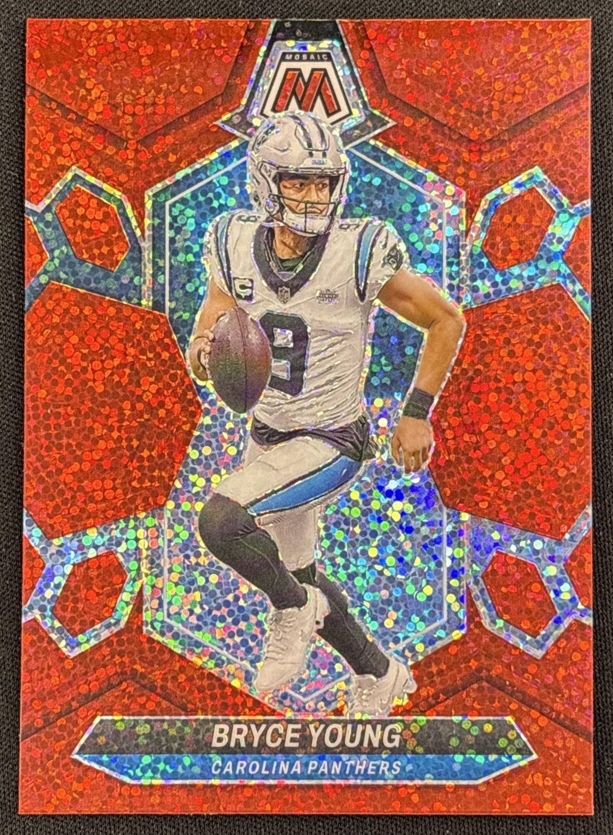 Bryce Young 2024 Panini Mosaic Red Sparkle Prizm Panthers