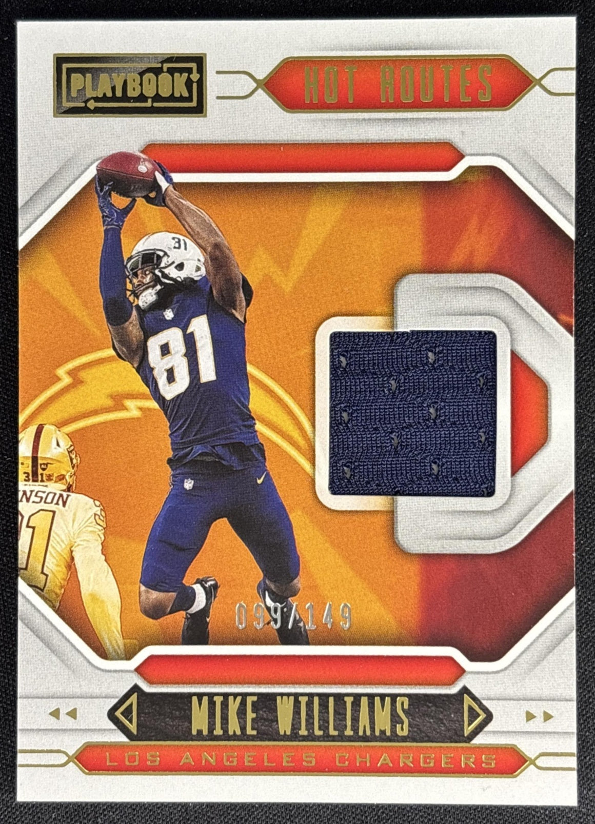 Mike Williams 2021 Panini Playbook Hot Routes Gold /149 Chargers