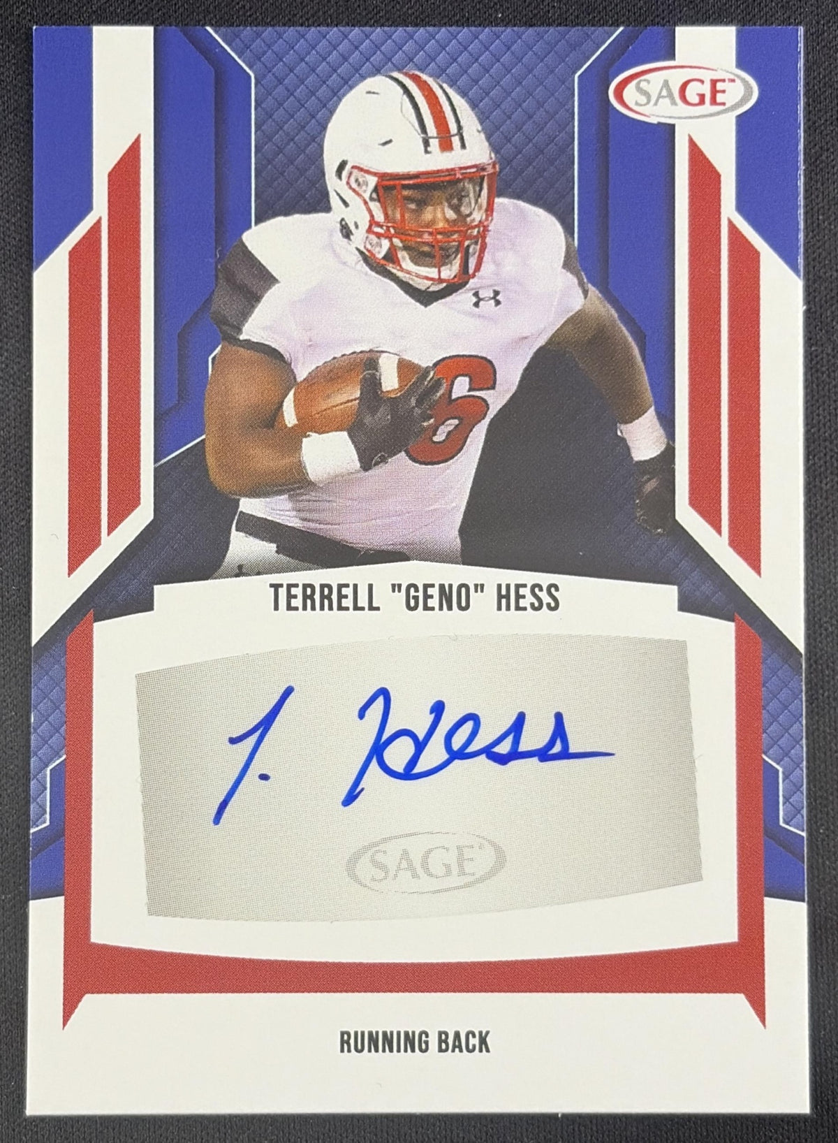 Geno Hess 2024 SAGE HIT Auto Red Low Series