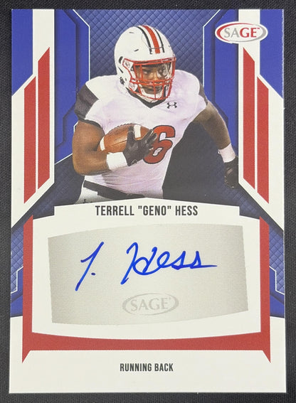 Geno Hess 2024 SAGE HIT Auto Red Low Series