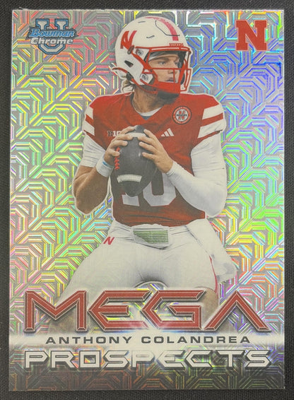 Anthony Colandrea 2026 Bowman Chrome Mega Prospects Mojo Refractor Cornhuskers