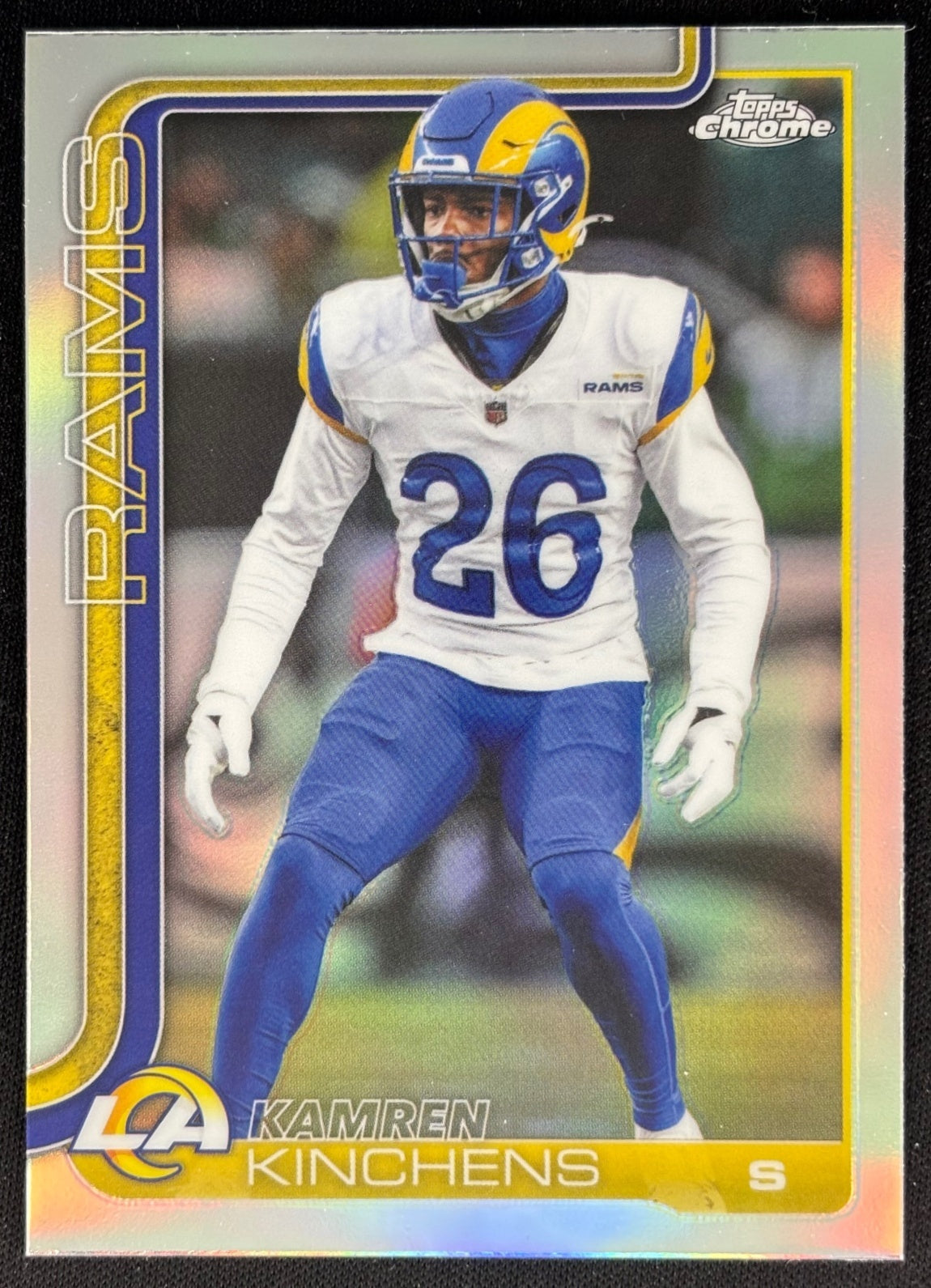 Kamren Kinchens 2025 Topps Chrome Refractor Rams Sports Trading Cards