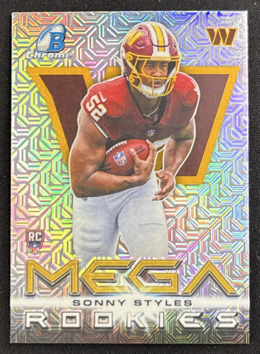Sonny Styles 2026 Bowman Chrome Mega Rookies Mojo Refractor Commanders