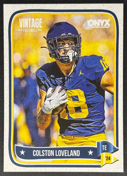 Colston Loveland 2024 Onyx Vintage Collection Wolverines Sports Trading Cards