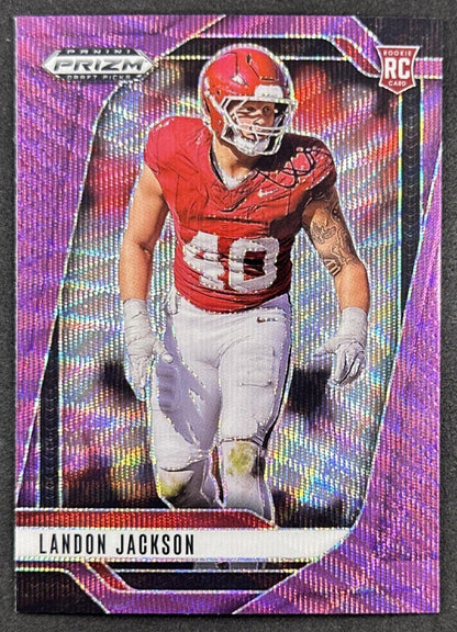 Landon Jackson 2025 Panini Prizm Draft Picks Purple Wave Razorbacks Bills