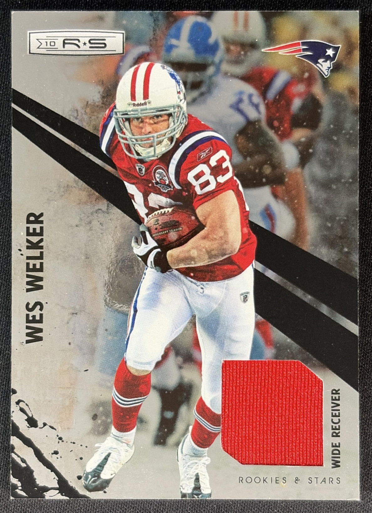 Wes Welker 2010 Panini Rookies & Stars Elements Materials Foil /75 Patriots front