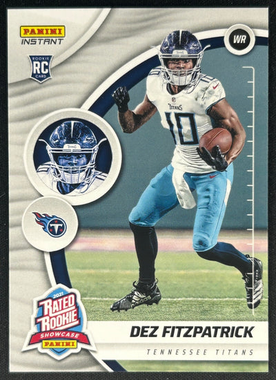 Dez Fitzpatrick 2021 Instant Rated Rookie Showcase Titans Sports Trading Cards