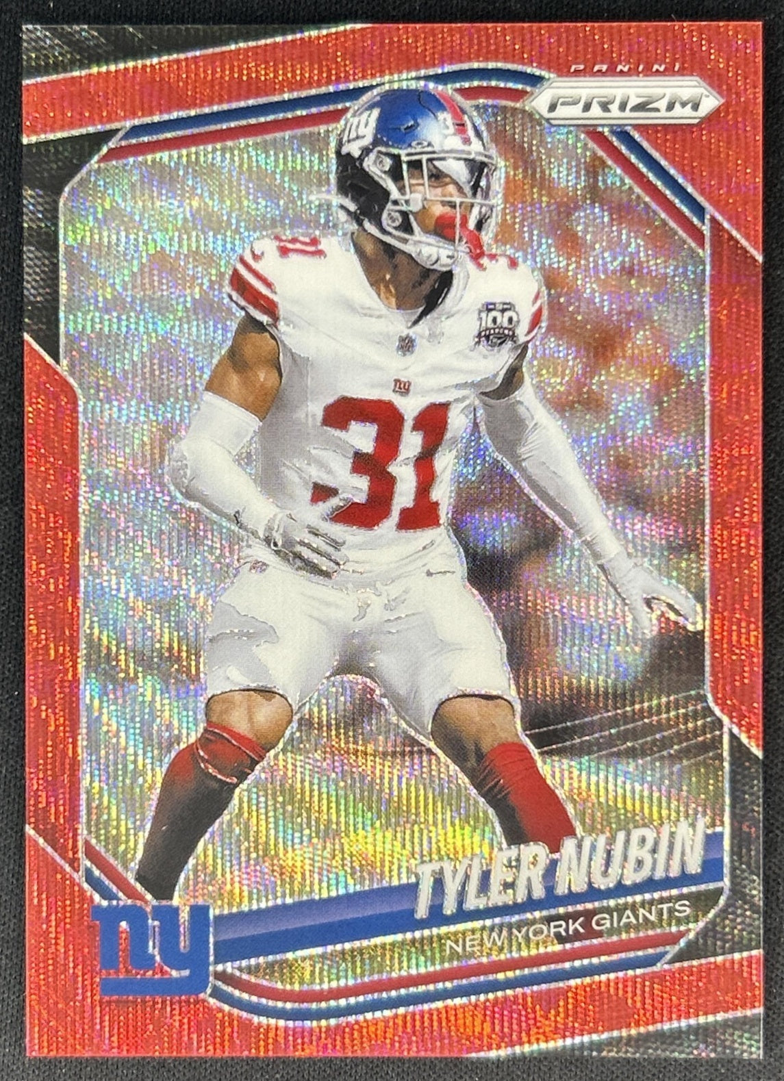 Tyler Nubin 2025 Panini Prizm Red Wave /149 Giants