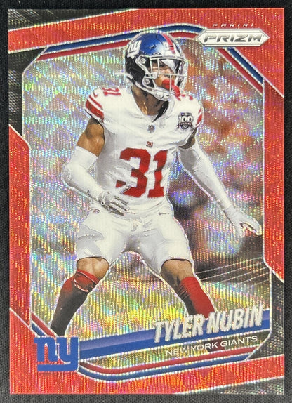 Tyler Nubin 2025 Panini Prizm Red Wave /149 Giants