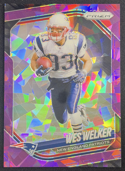 Wes Welker 2025 Panini Prizm Purple Ice /225 Patriots