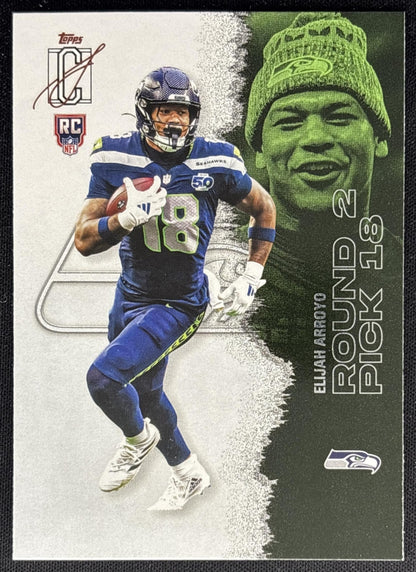 Elijah Arroyo 2025 Topps Signature Class Rookie Seahawks front