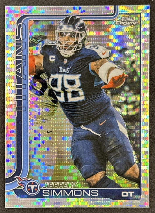 Jeffery Simmons 2025 Topps Chrome Pulsar Refractor Titans Default Title Sports Trading Card