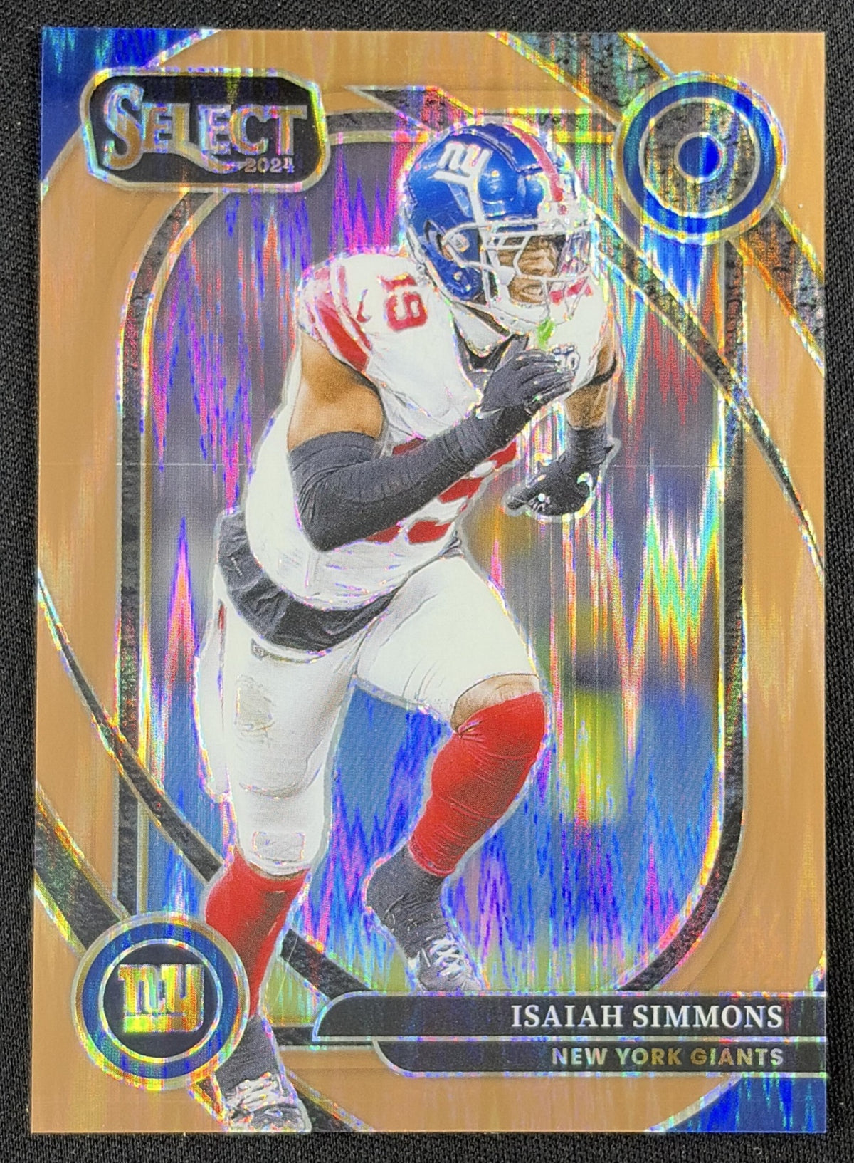 Isaiah Simmons 2024 Panini Select Club Copper Prizm Shock /299 Giants