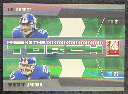 John Mackey Dallas Clark 2009 Panini Donruss Elite Passing the Torch Green /499 Colts