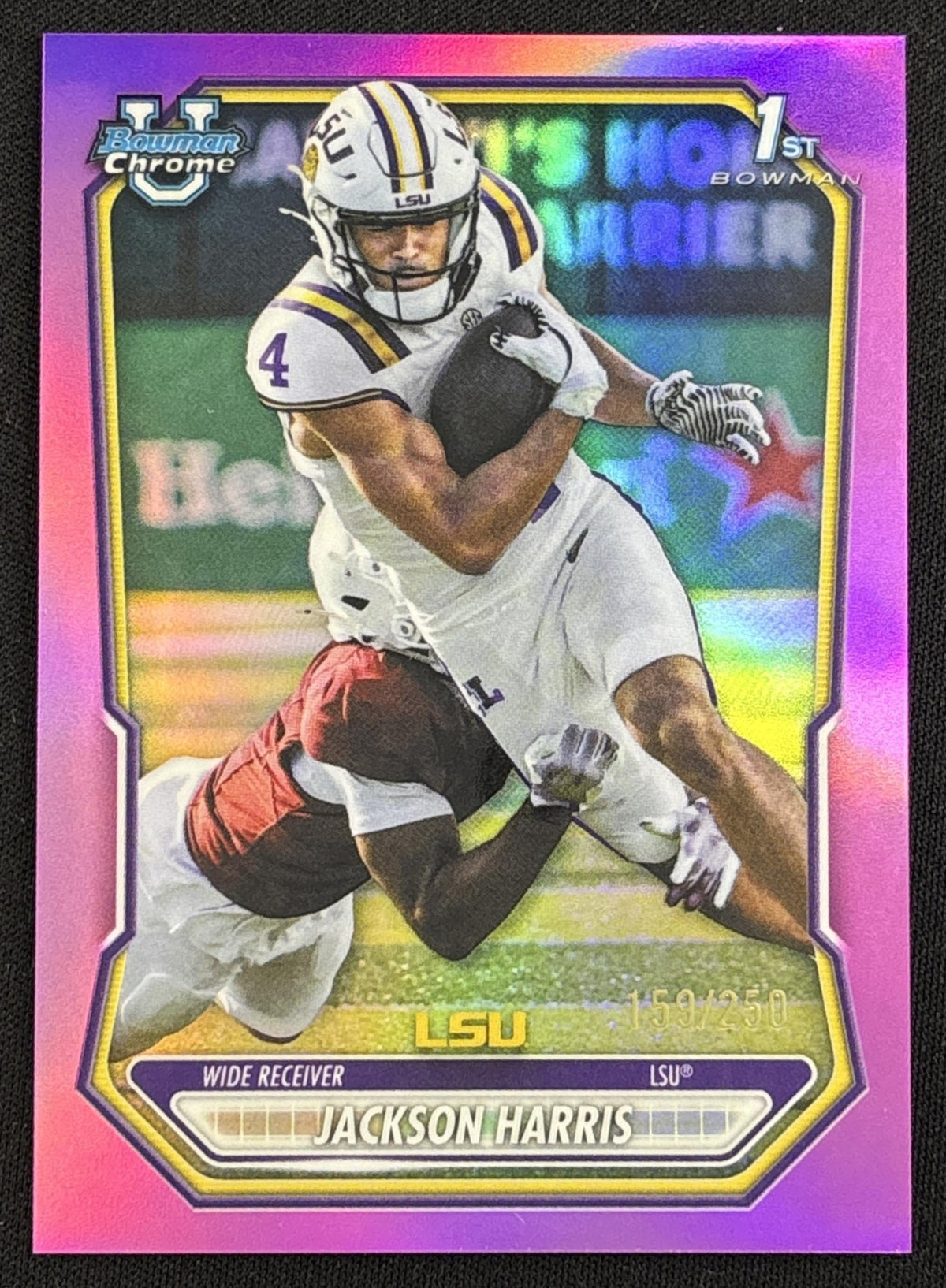 Jackson Harris 2026 Bowman Chrome Prospects Pink Refractor /250 Tigers Sports Trading Card