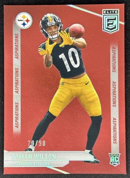 Roman Wilson 2024 Donruss Elite /90 Aspirations Steelers front