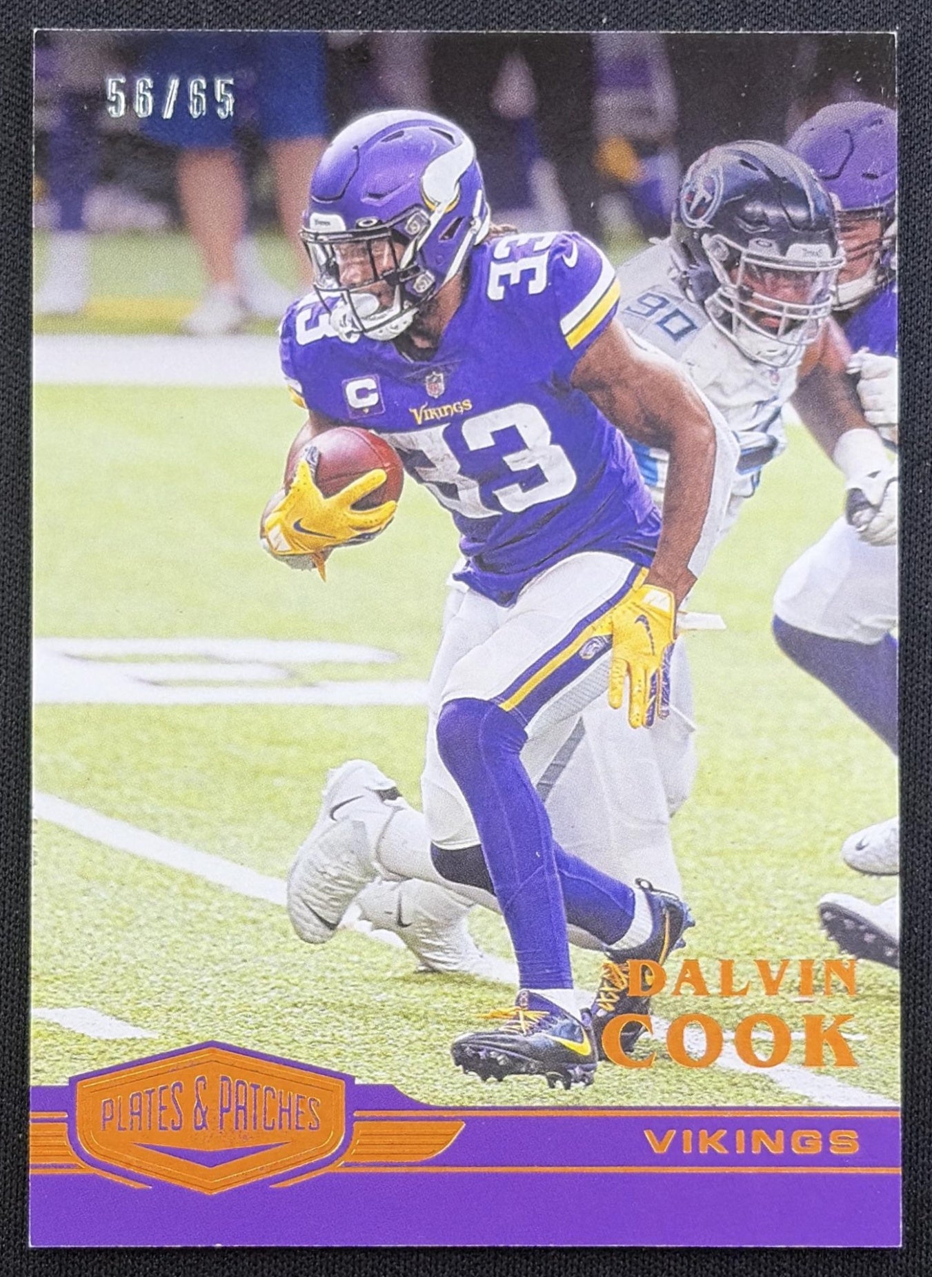 Dalvin Cook 2020 Panini Plates & Patches Orange /65 Vikings Minnesota Vikings