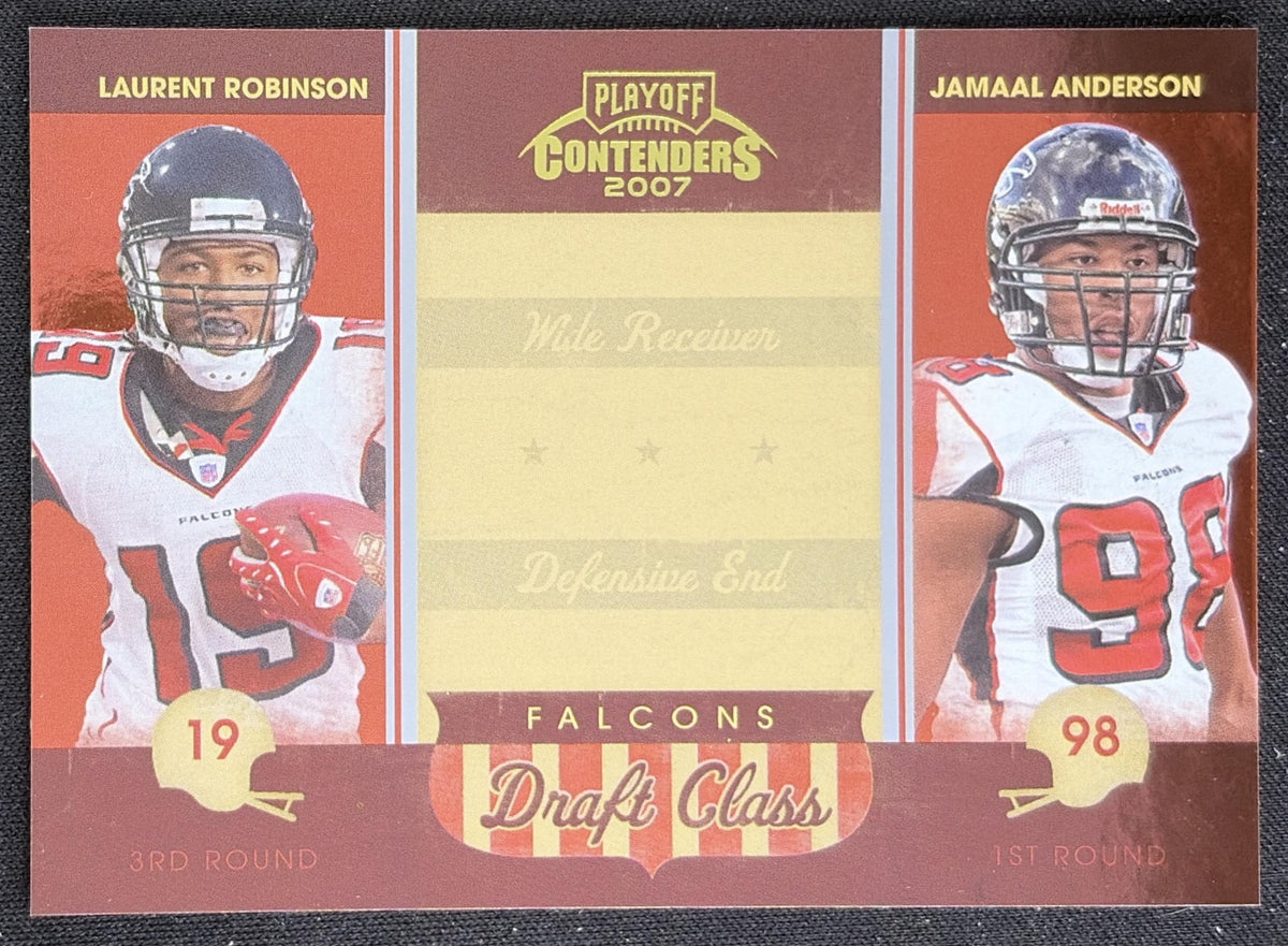 Laurent Robinson Jamaal Anderson 2007 Playoff Contenders Draft Class /1000 Falcons Sports Trading Card