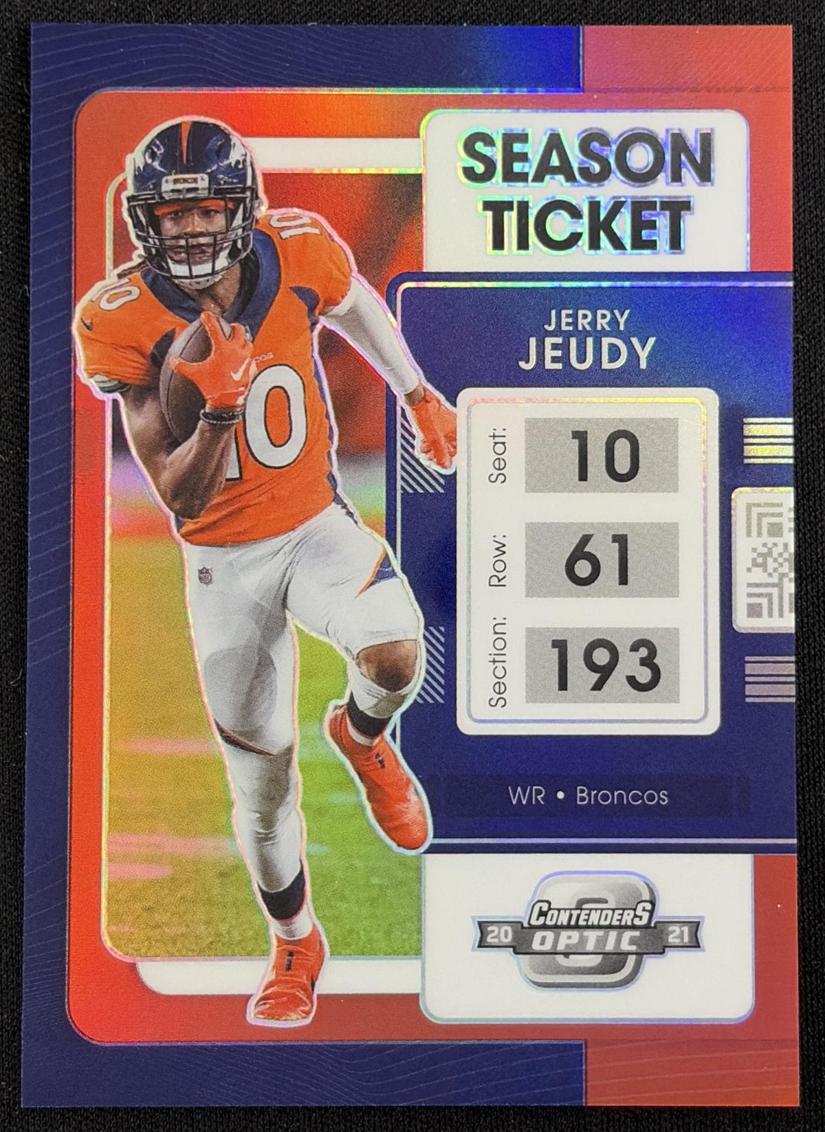 Jerry Jeudy 2021 Panini Contenders Optic Red /175 Broncos - front