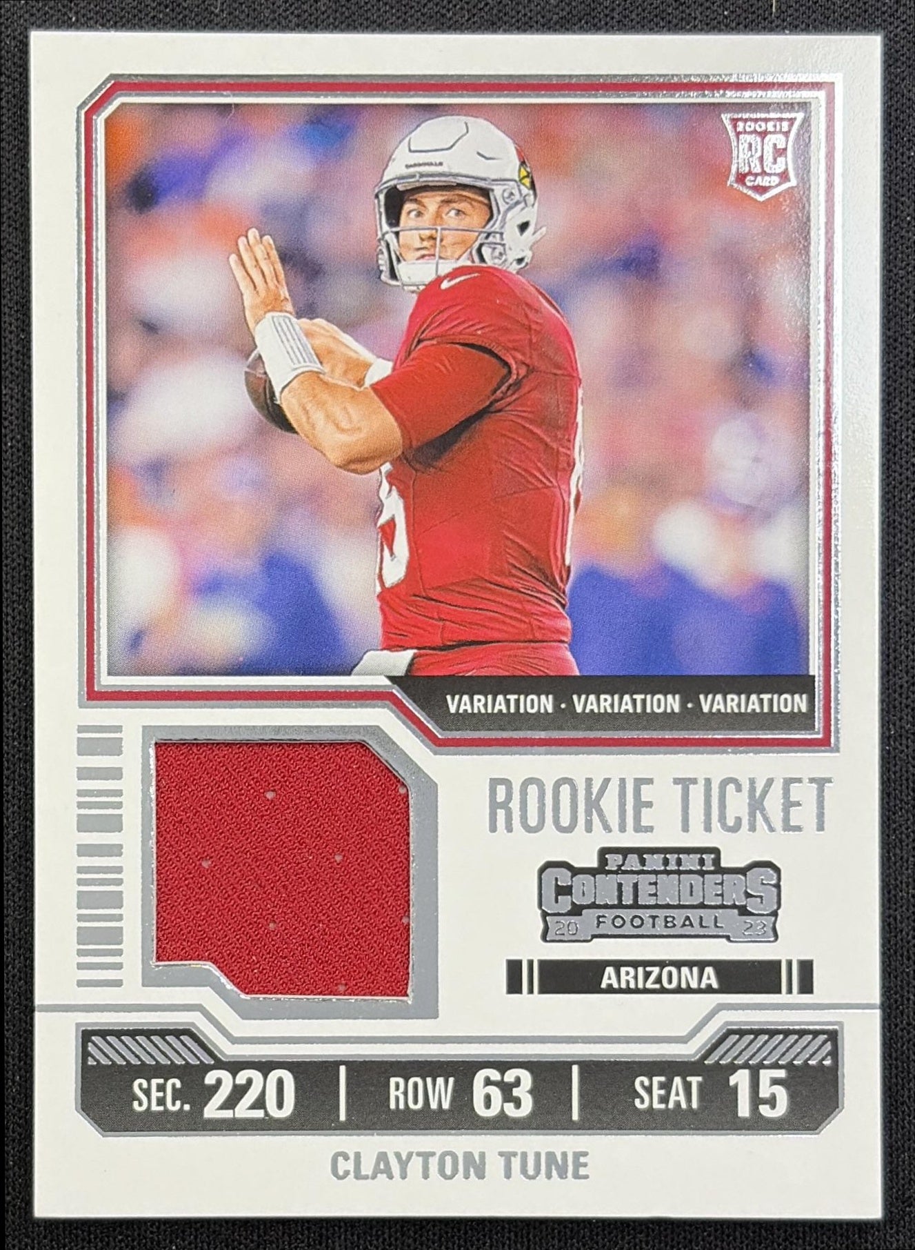 Clayton Tune 2023 Panini Contenders Rookie Ticket Swatches Variations Cardinals