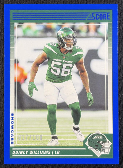 Quincy Williams 2024 Panini Score Showcase /100 New York Jets
