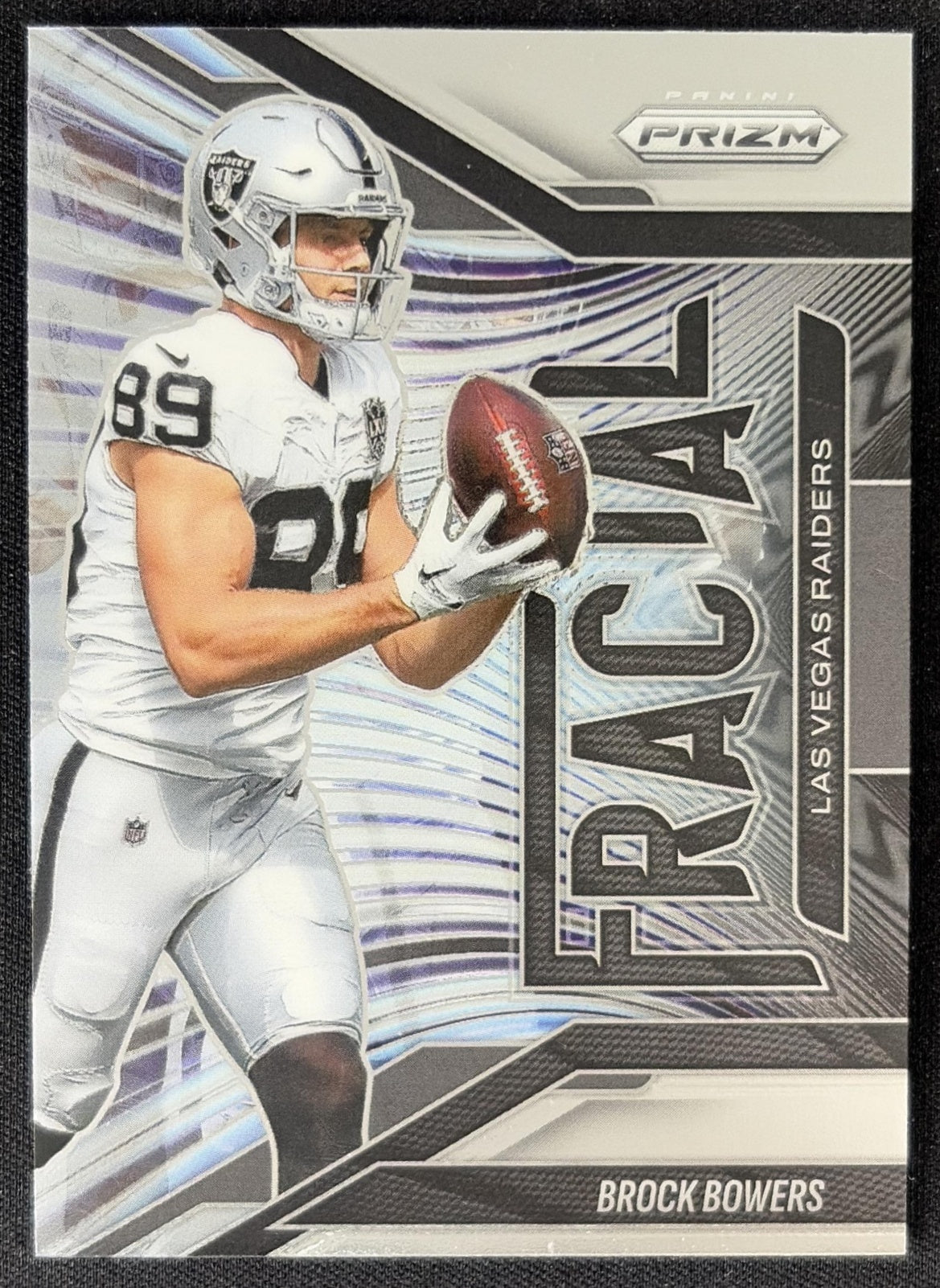 Brock Bowers 2025 Panini Prizm Fractal Raiders