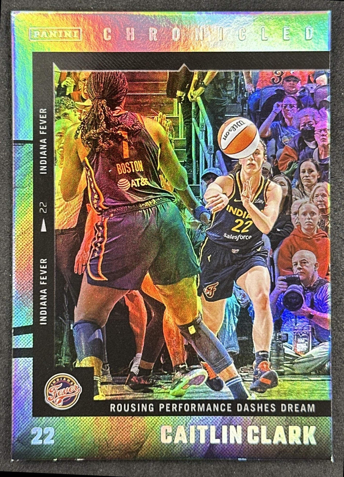 Caitlin Clark 2025 Panini Chronicled WNBA Holo Fever 38 Indiana Fever