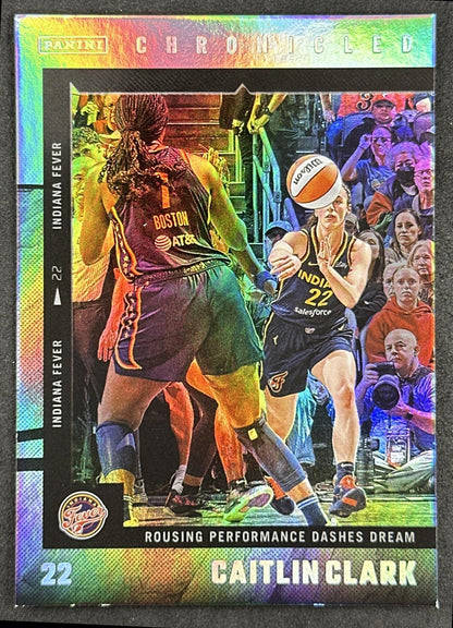 Caitlin Clark 2025 Panini Chronicled WNBA Holo Fever 38 Indiana Fever