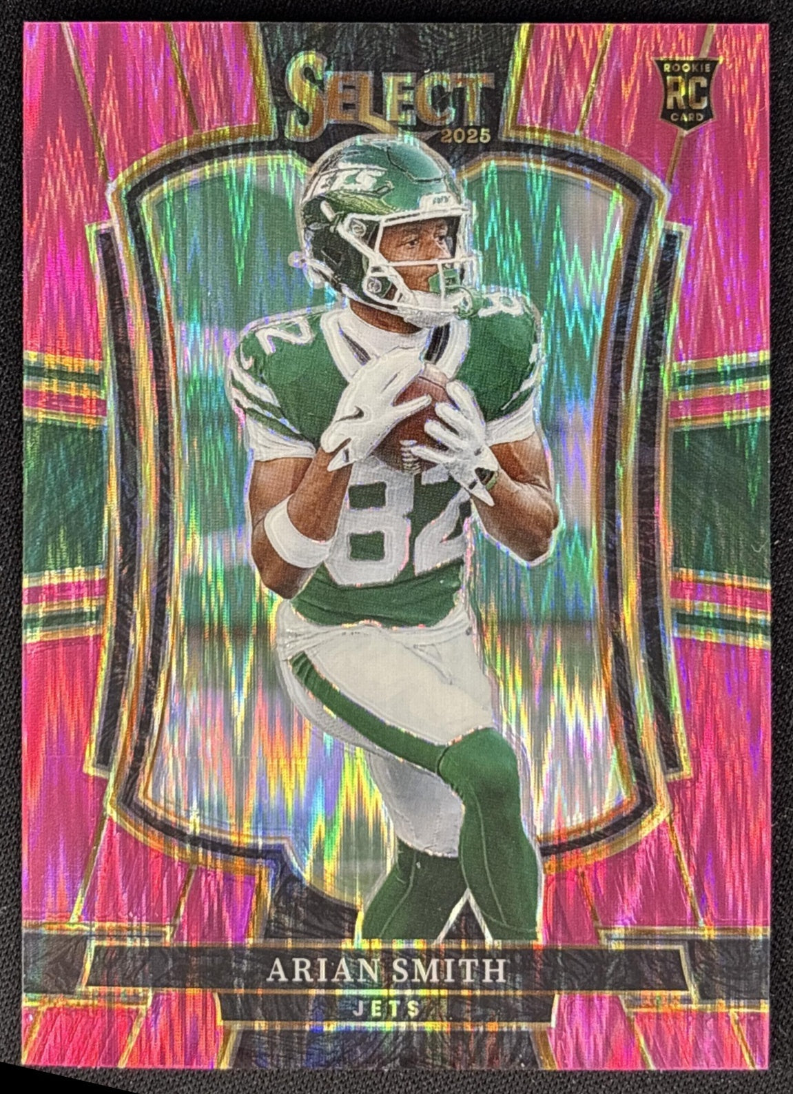 Arian Smith 2025 Panini Select Premier Level Pink Prizm Shock Jets front