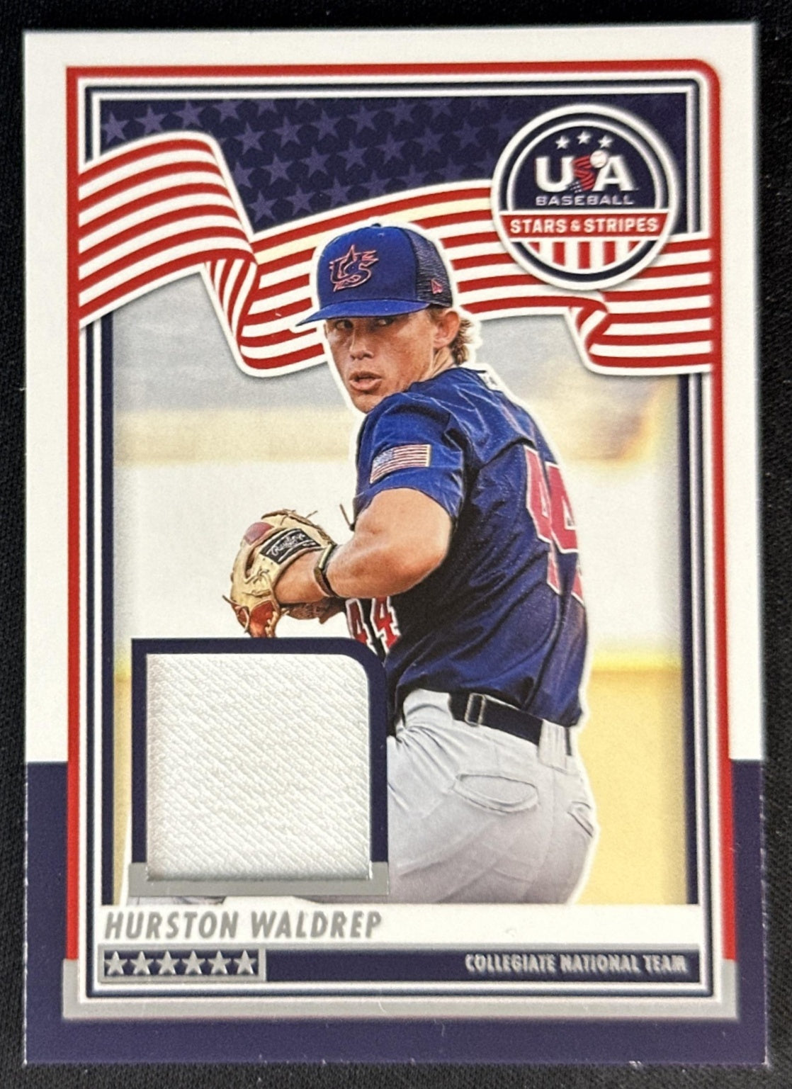 Hurston Waldrep 2025 Panini USA Stars & Stripes Materials
