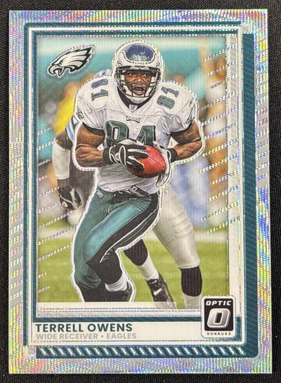 Terrell Owens 2025 Panini Donruss Optic Wave Prizm /300 Eagles Default Title Sports Trading Card