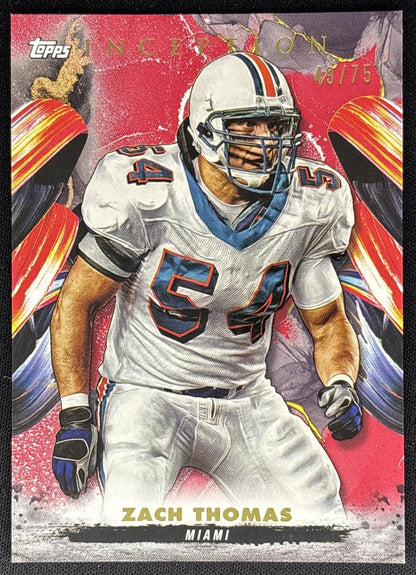 Zach Thomas 2024 Topps Inception Red /75 Dolphins front