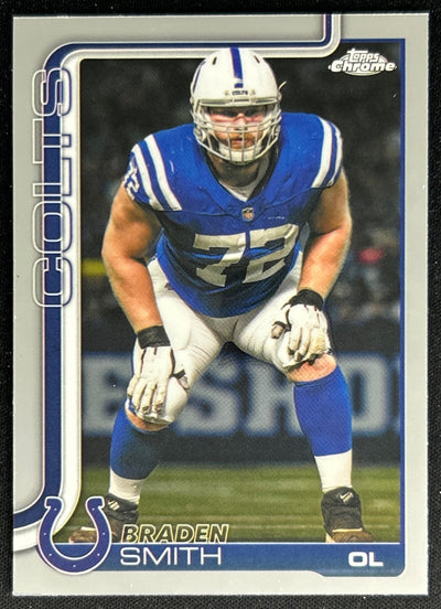Braden Smith 2025 Topps Chrome Colts Default Title Sports Trading Cards