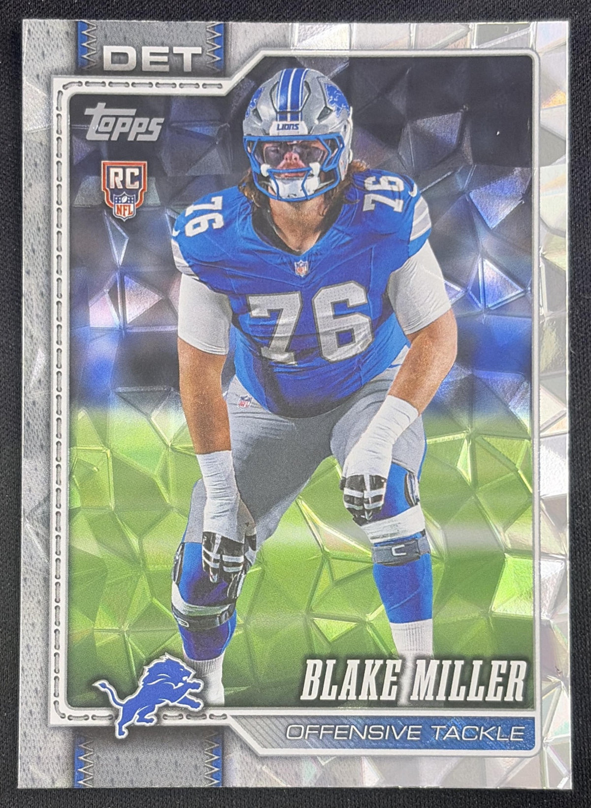 Blake Miller 2026 Topps Diamante Foil Lions Sports Trading Card
